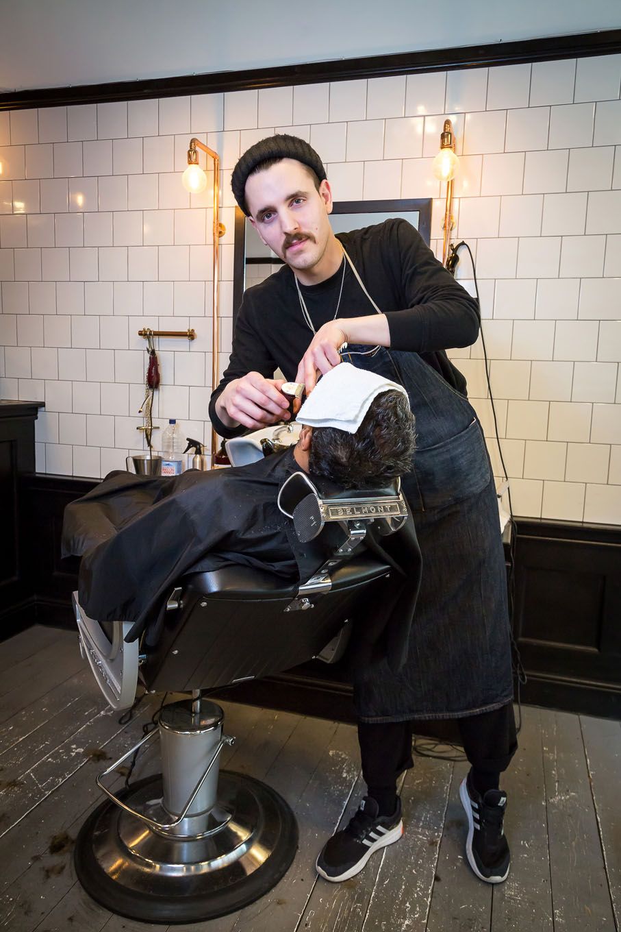 Portrait of a barber in London Bloomsbury 